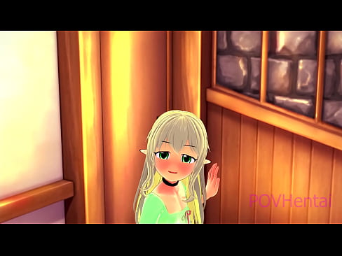 ❤️ (トラップ)エルフのメイドが顔を洗うのを手伝う ❤ セックス ❌️❤